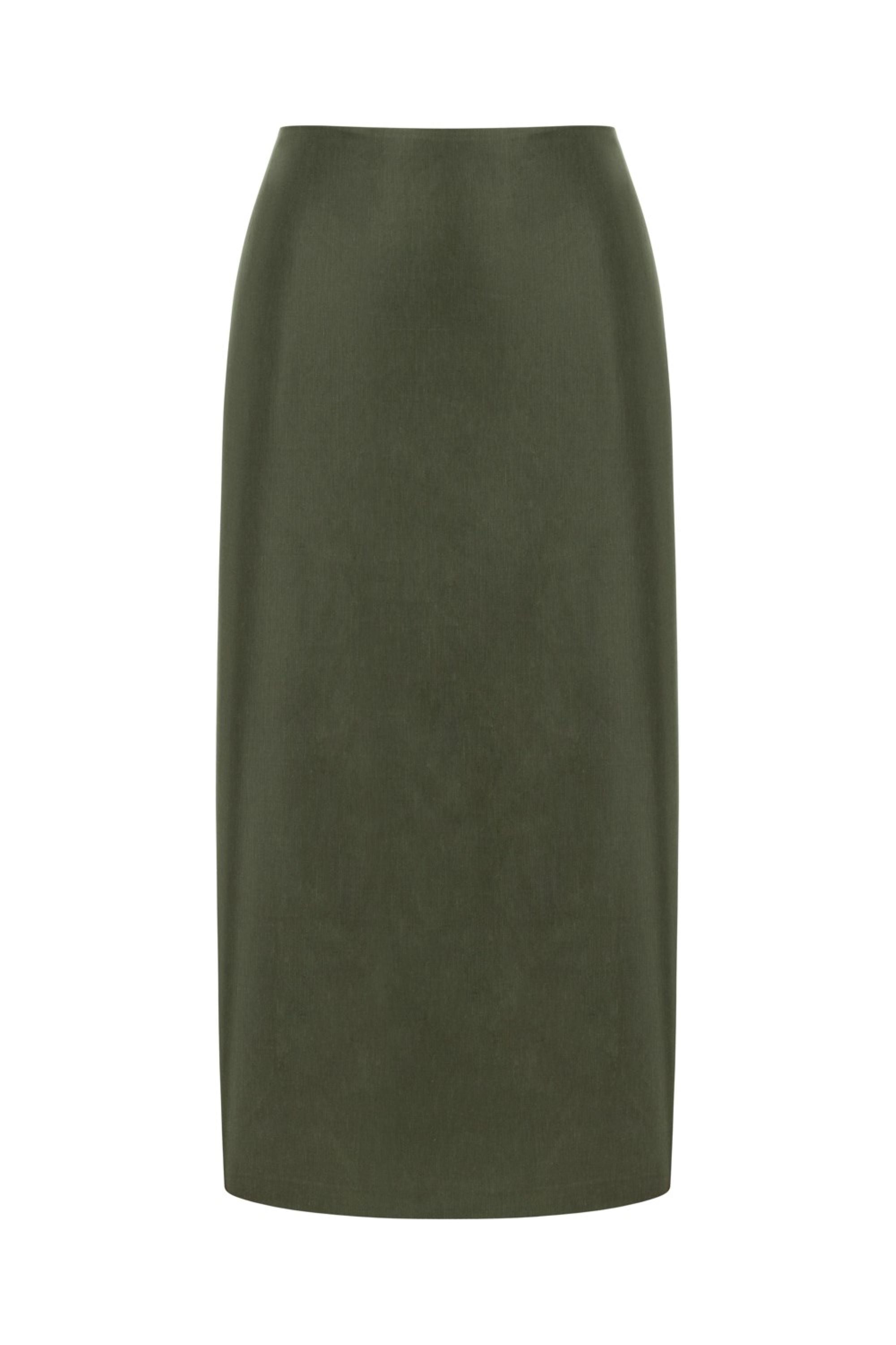 Midi Skirt with Back Slits