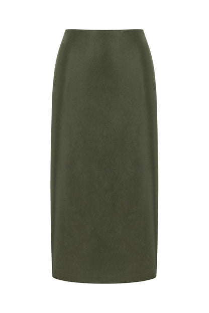 Midi Skirt with Back Slits