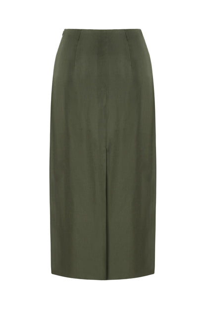 Midi Skirt with Back Slits