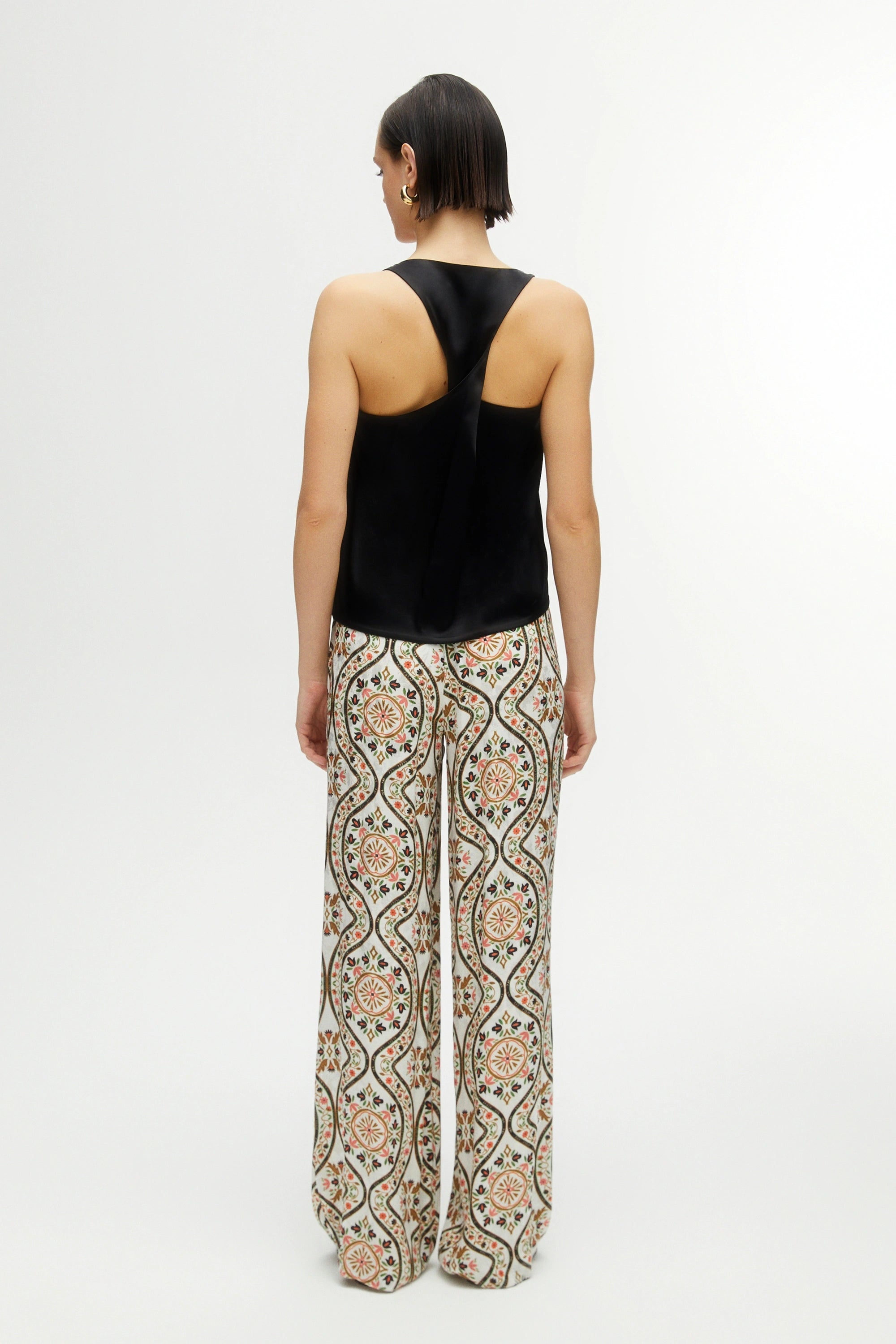 Printed Wide Leg Pants