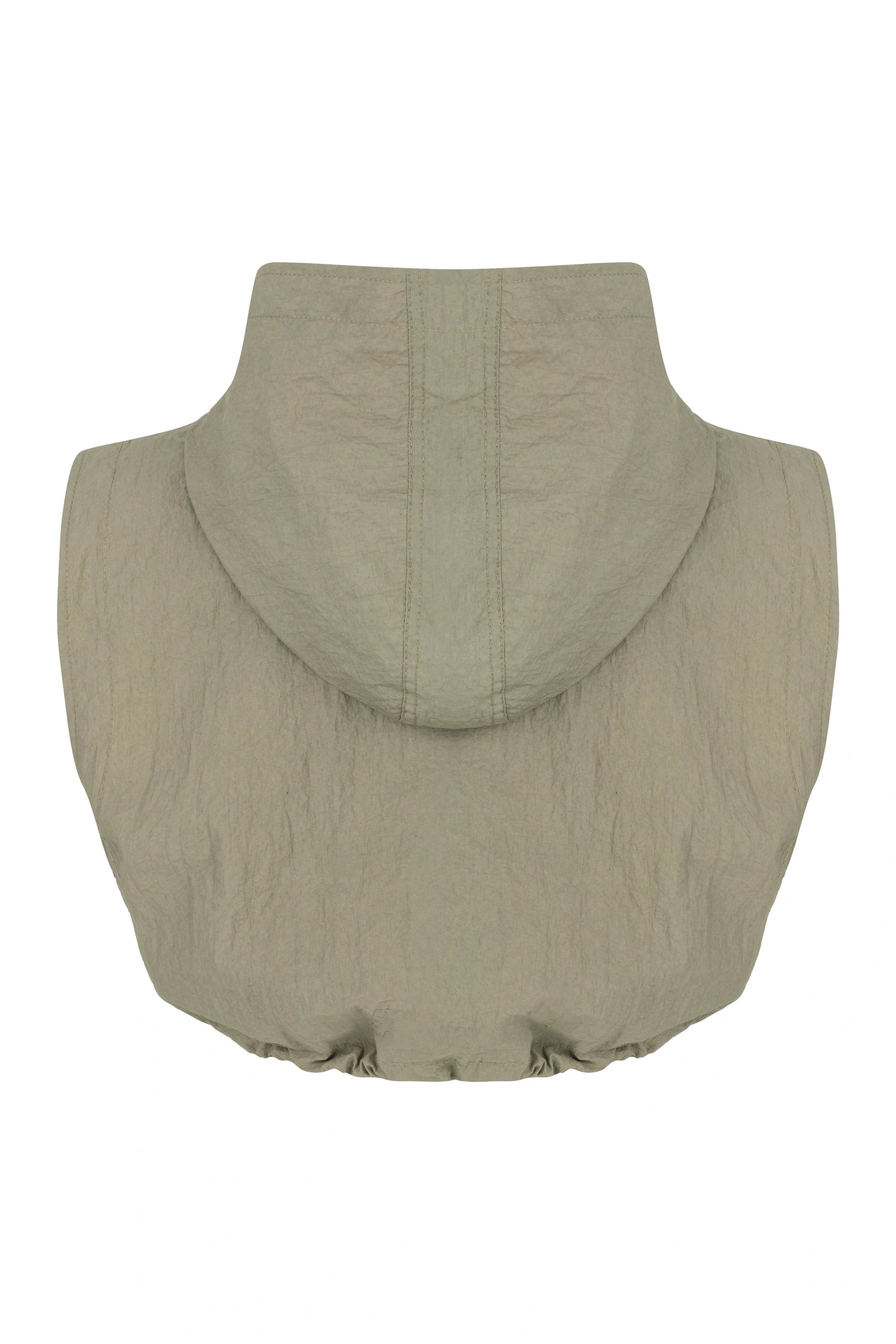 Ruffled Hooded Vest