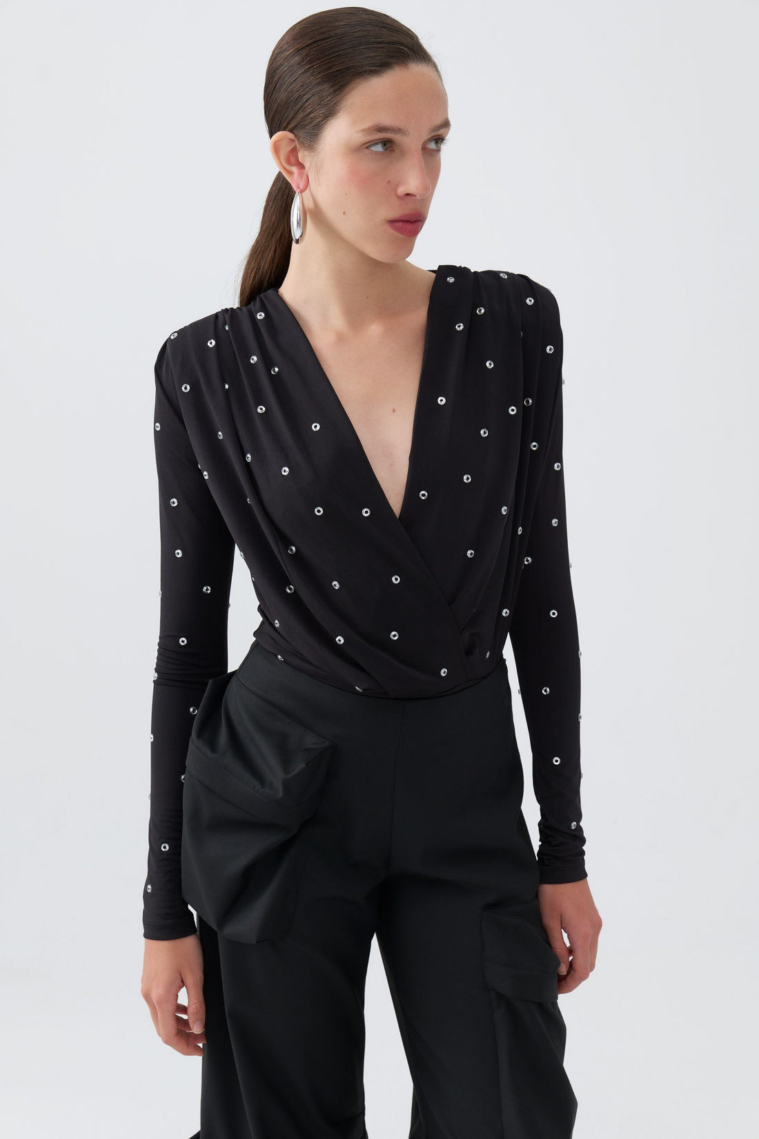 Double-Breasted Collar Bodysuit