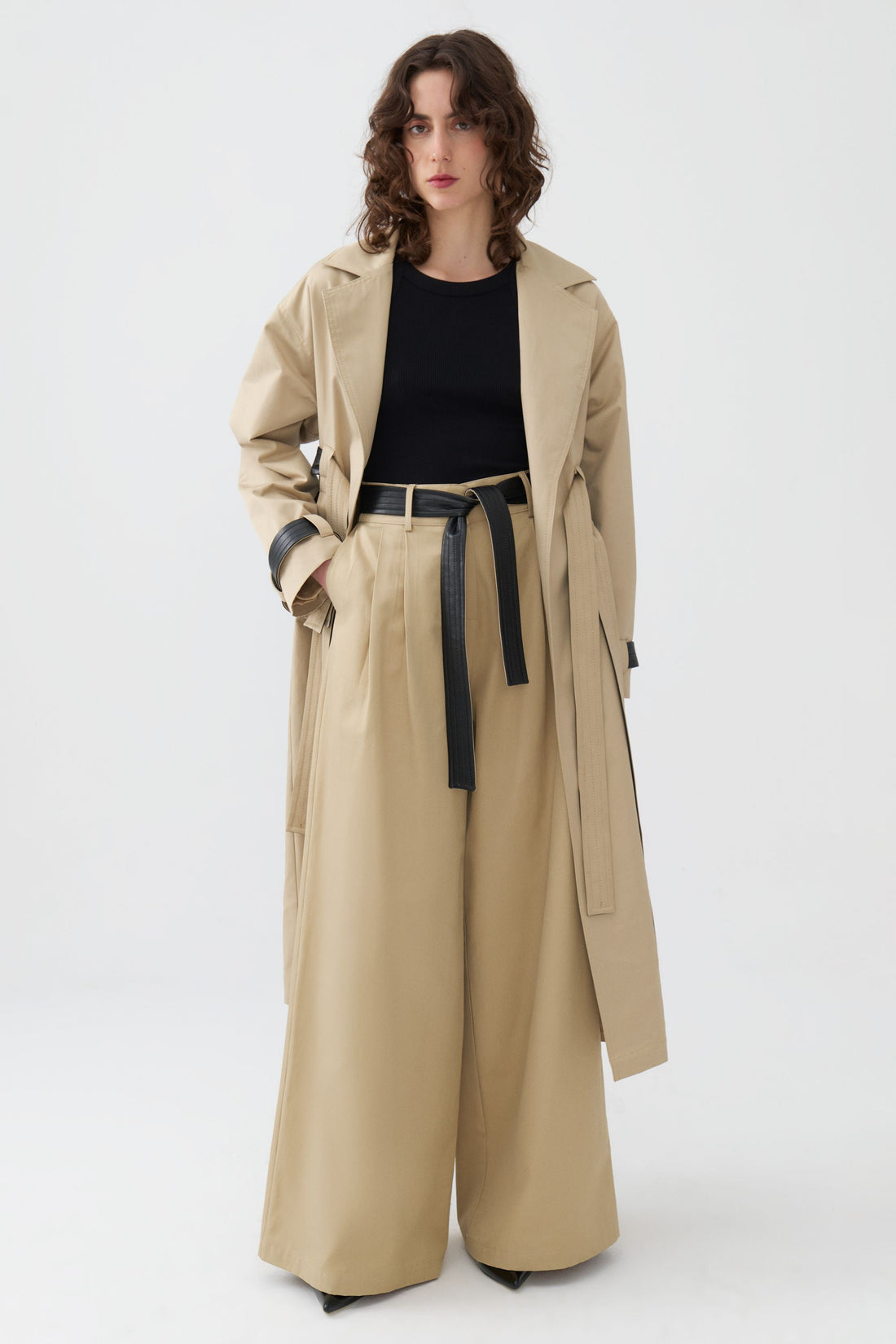 Double Sided Belted Trench Coat