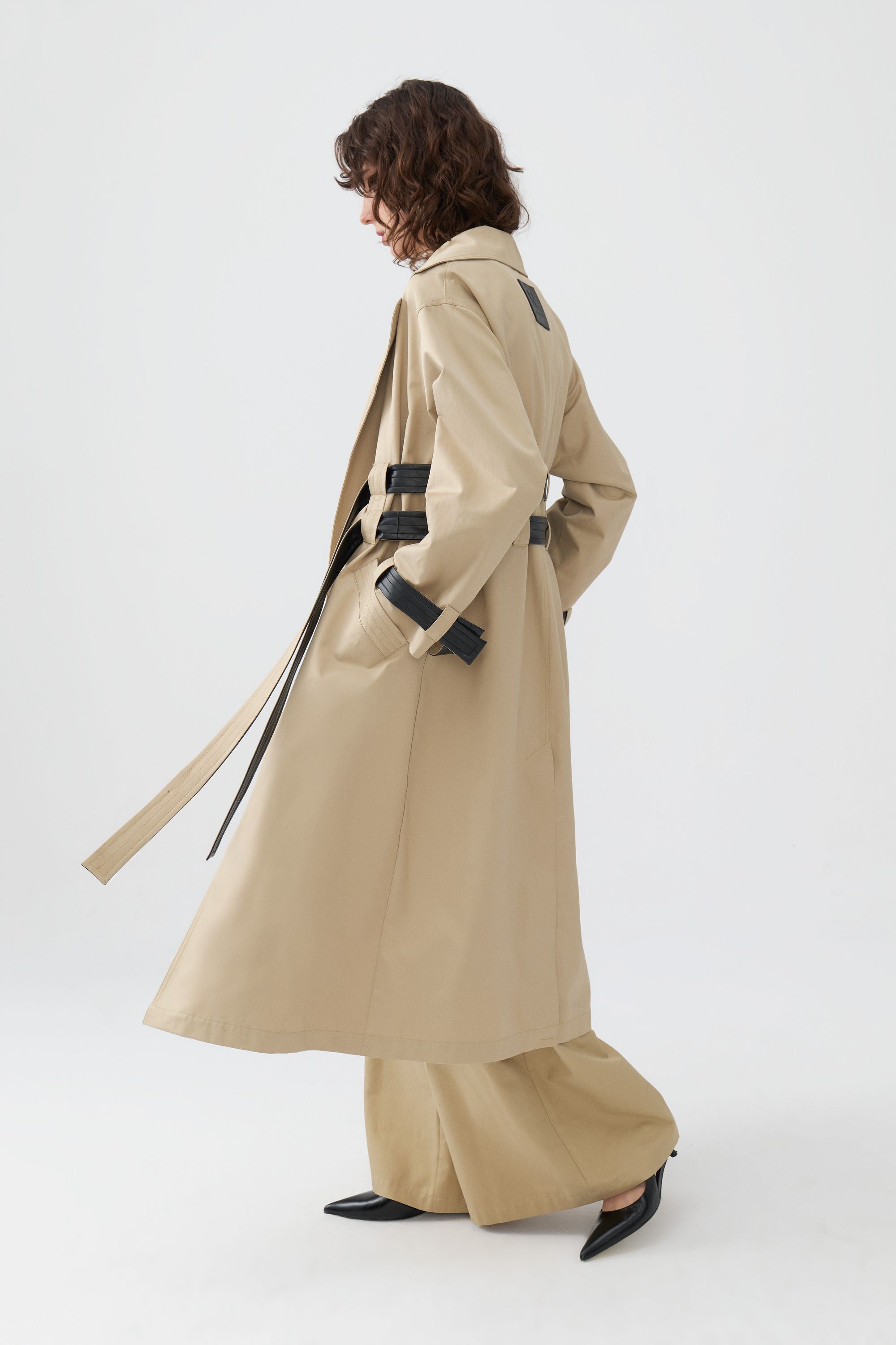 Double Sided Belted Trench Coat