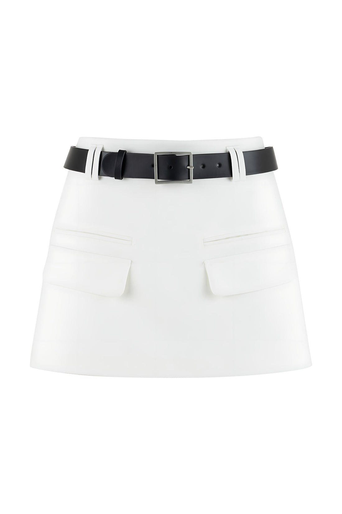 Leather Belted Mini Skirt (Final Sale)