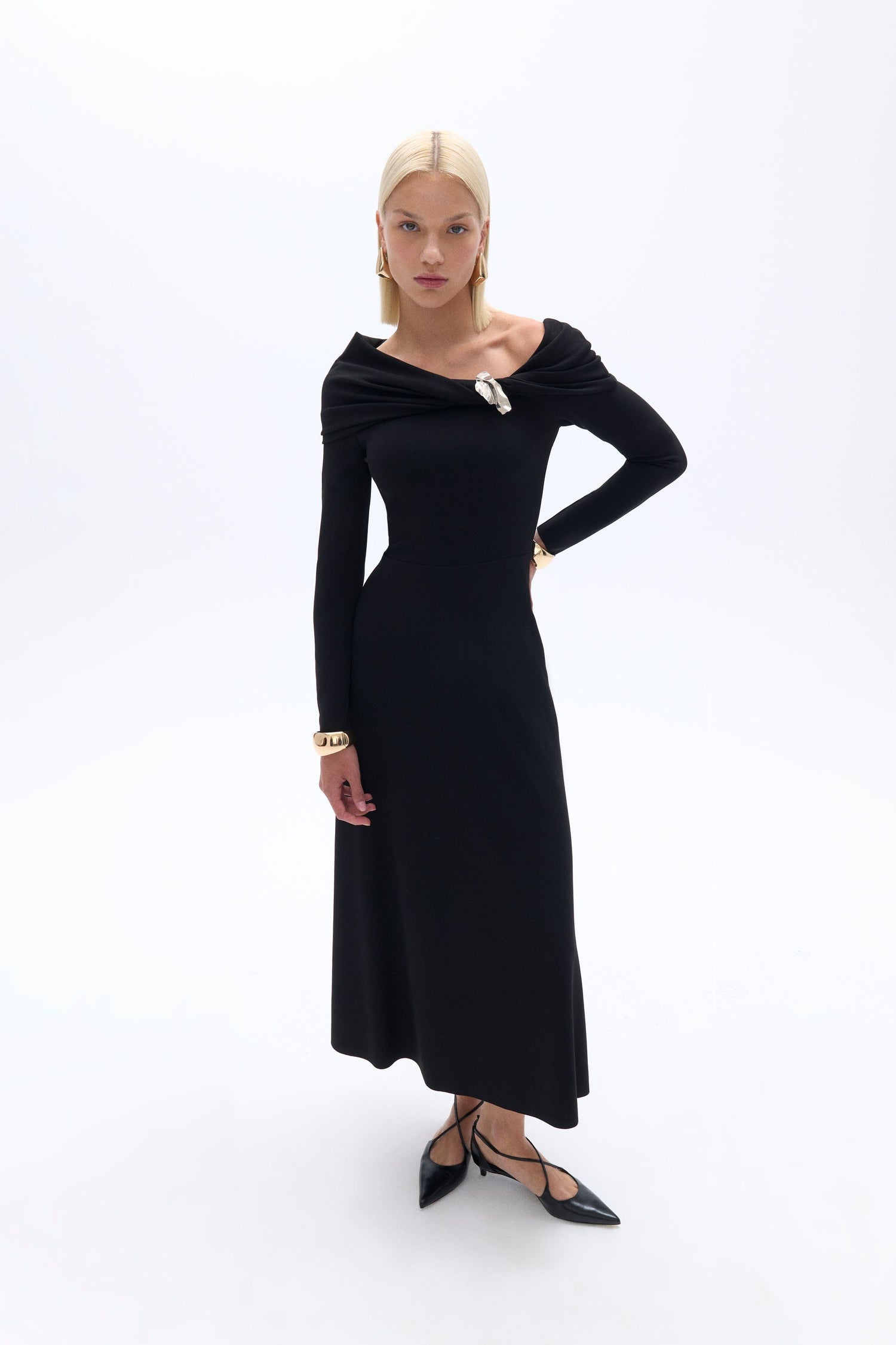 One-Shoulder Midi Dress