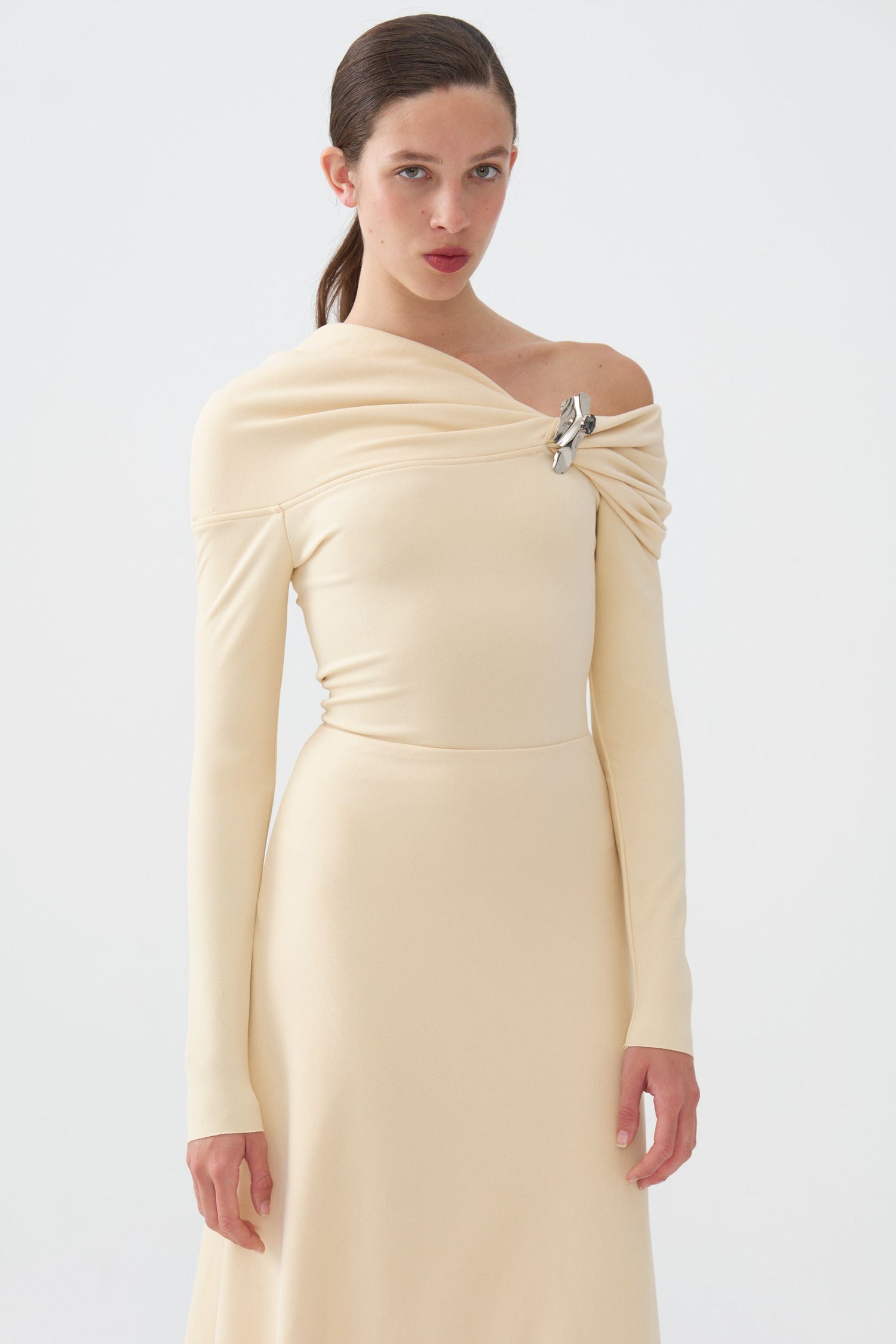 One-Shoulder Midi Dress