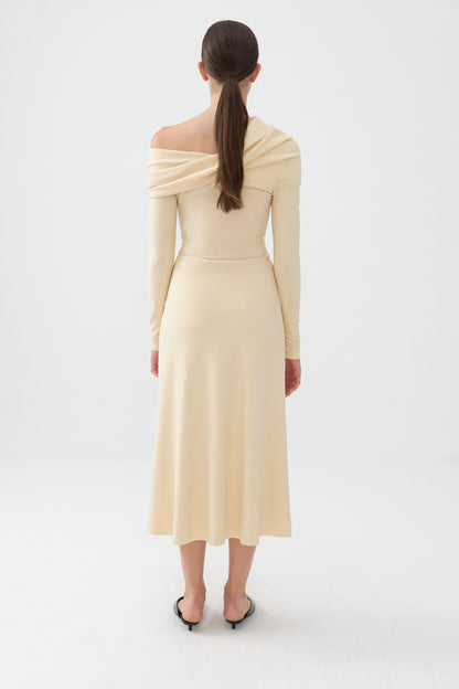 One-Shoulder Midi Dress