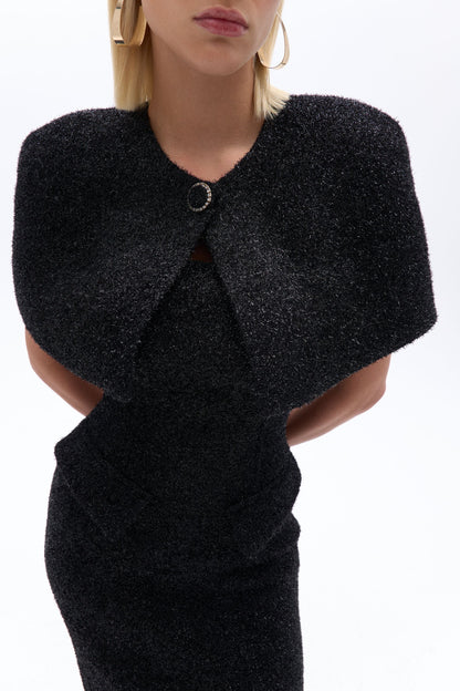 Padded Shoulder Bolero Jacket