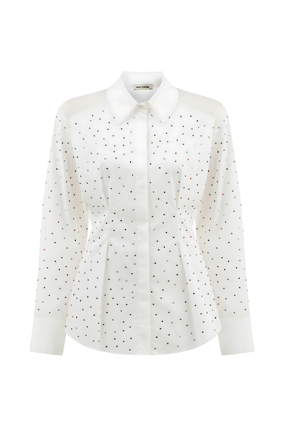 Rhinestone Embroidered Button-Up Shirt (Final Sale)