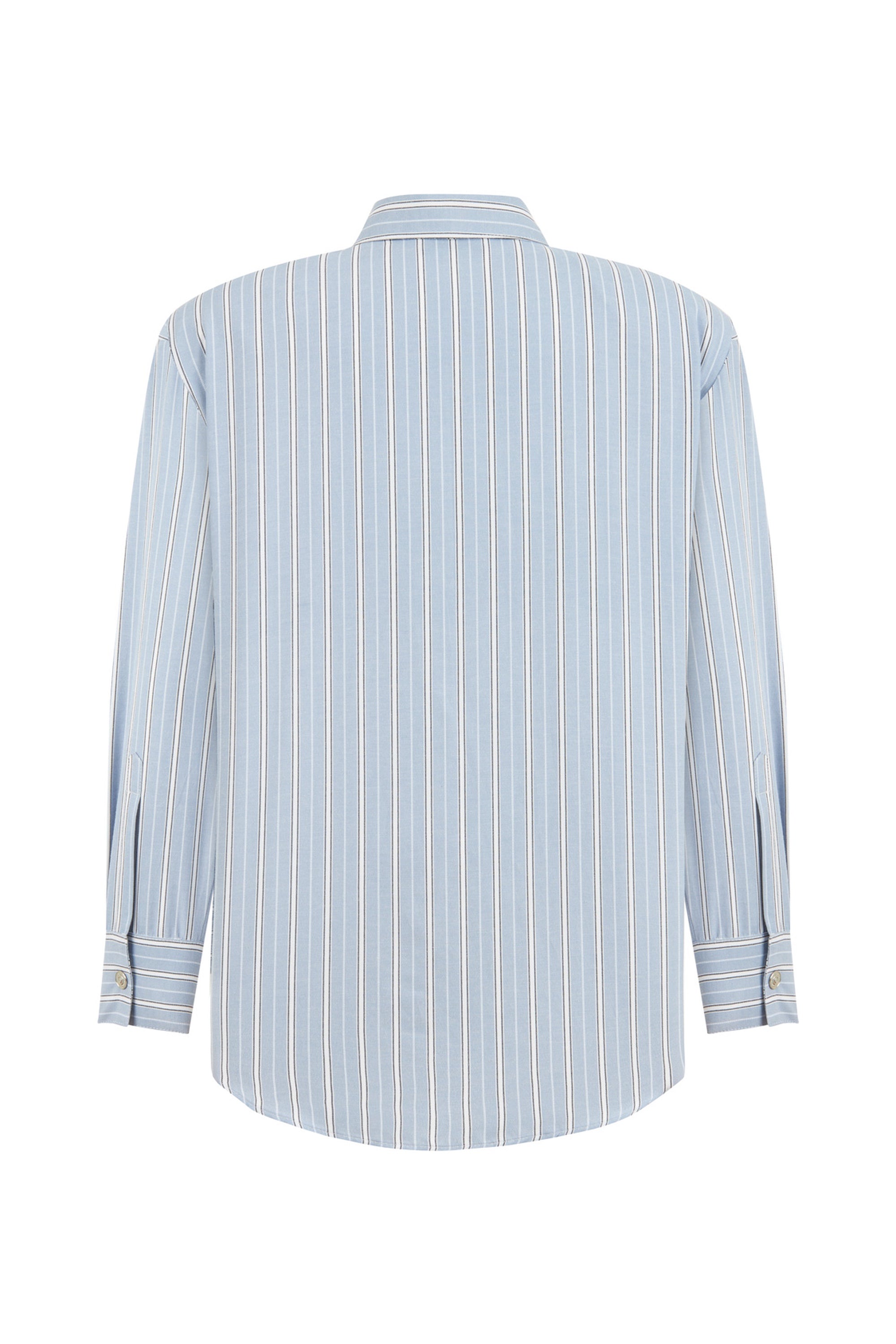 Striped Shirt with Shoulder Pad