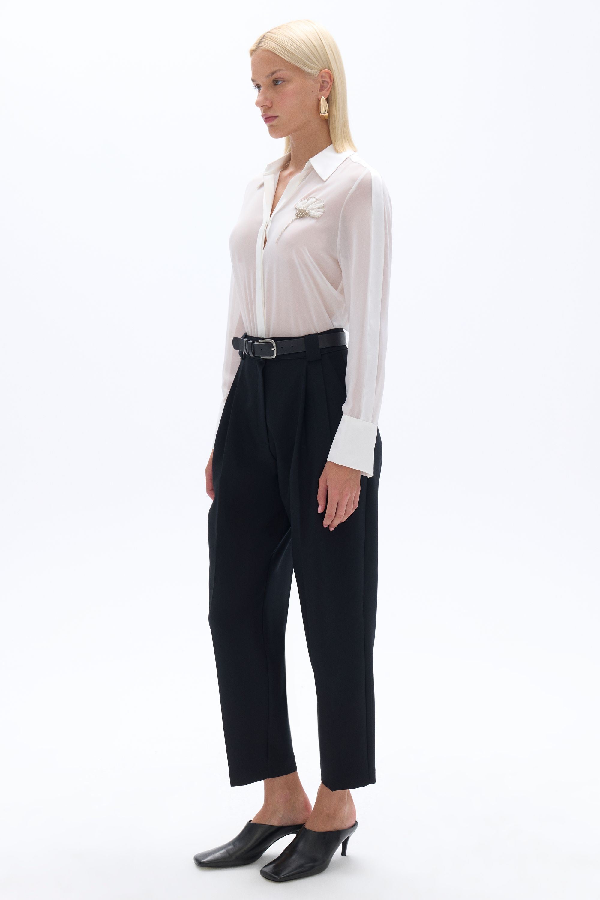 High Waist Pleated Pants