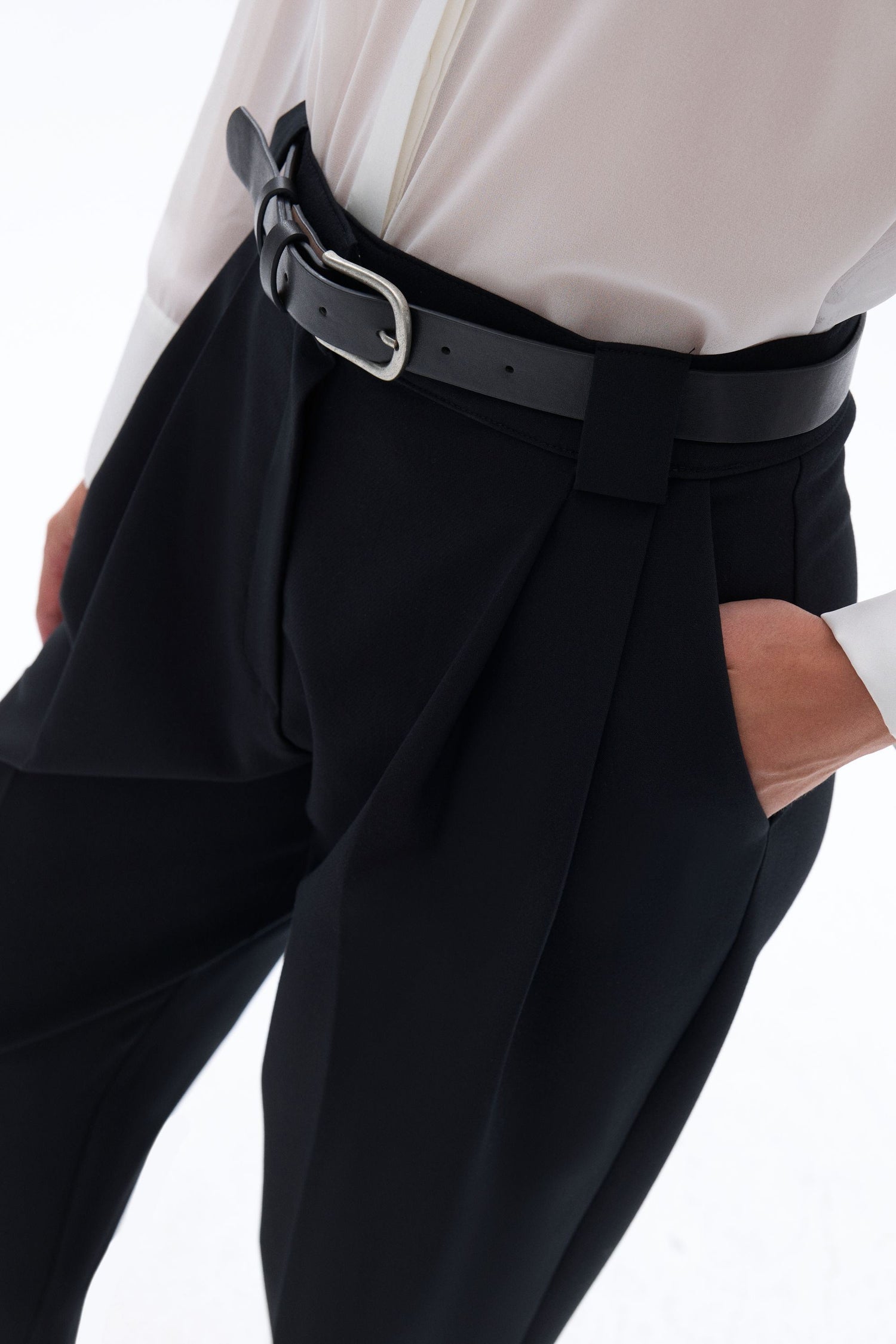 High Waist Pleated Pants