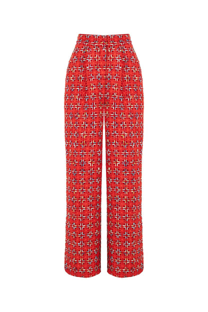 High-Waist Tweed Pants (Final Sale)