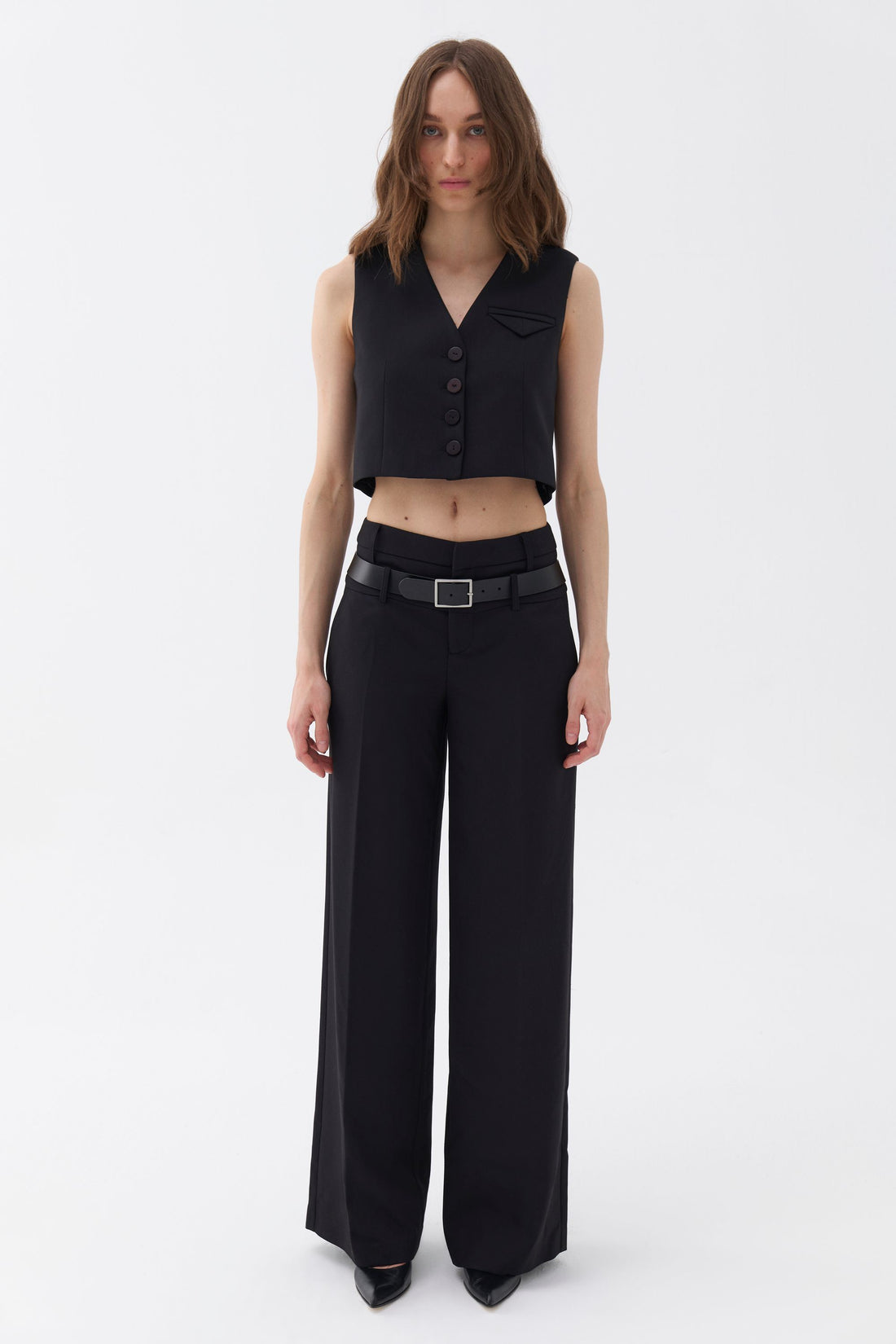 Double Waist Belted Pants