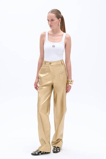 High Waist Faux Leather Pants