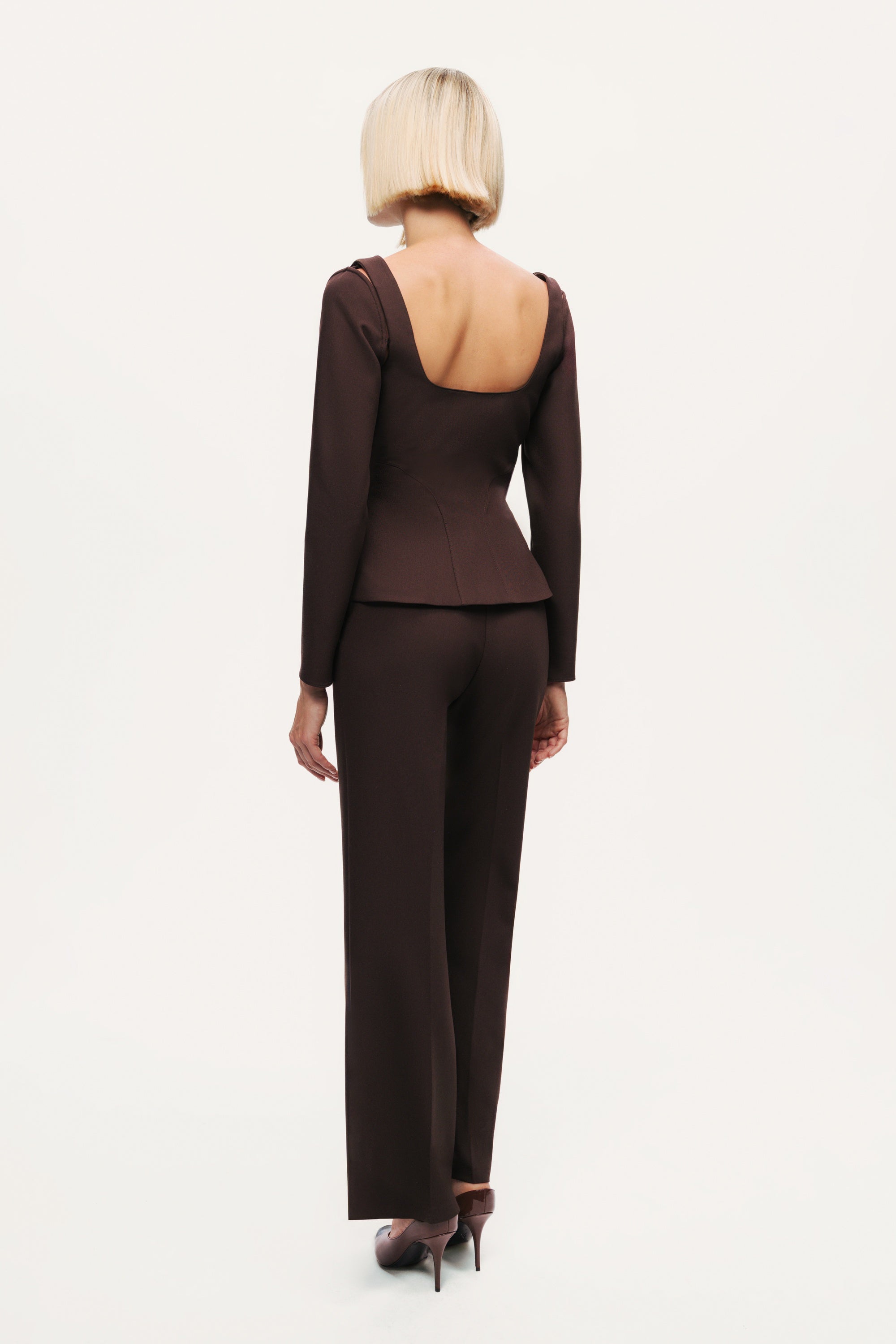 Classic Mid-Rise Tailored Pants