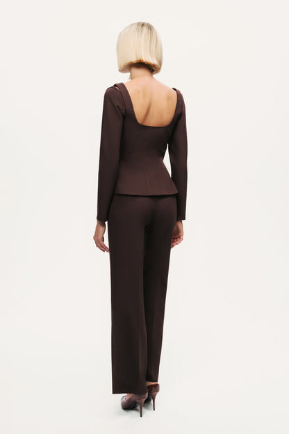 Classic Mid-Rise Tailored Pants