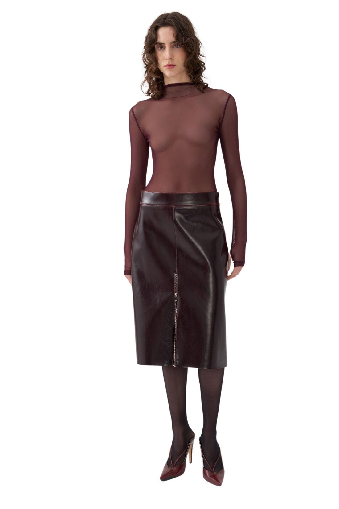 Faux Leather Pencil Skirt (Final Sale)