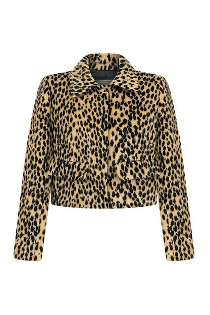 Leopard Print Crop Jacket