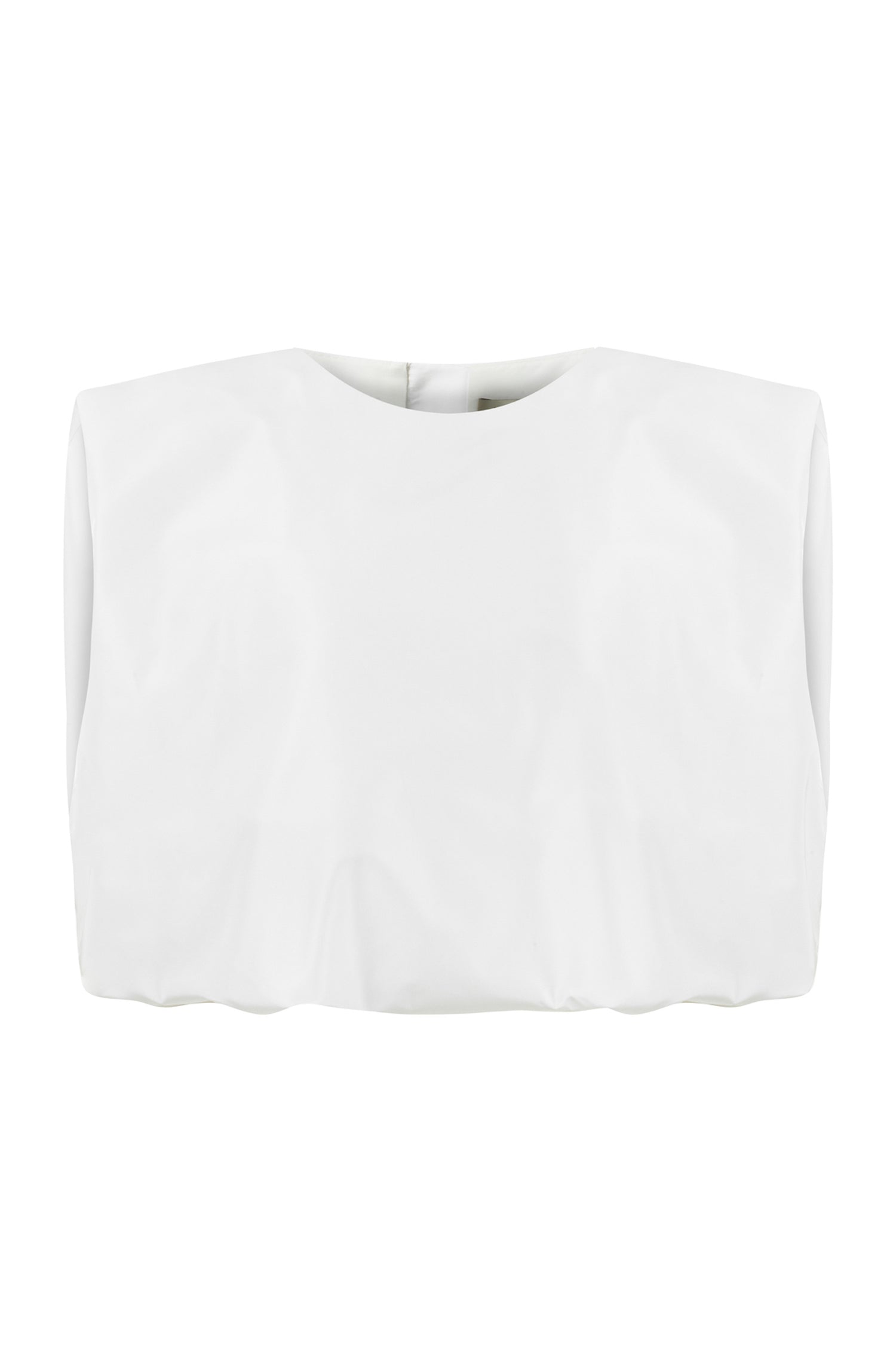 Taffeta Crewneck Blouse