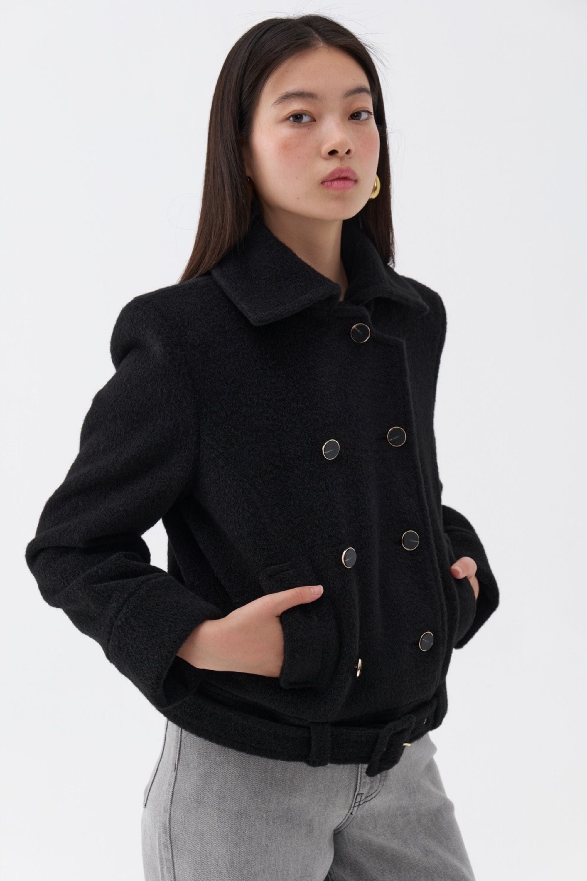 Shoulder Pad Short Coat