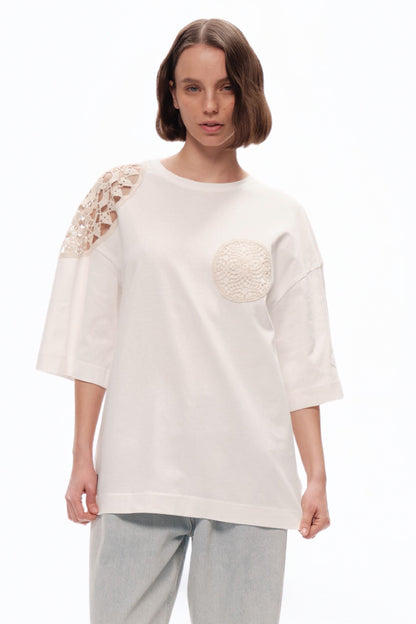 Embroidered Detail T-Shirt