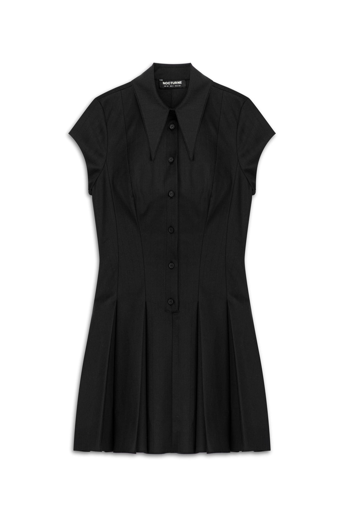 Black Pleated Mini Dress