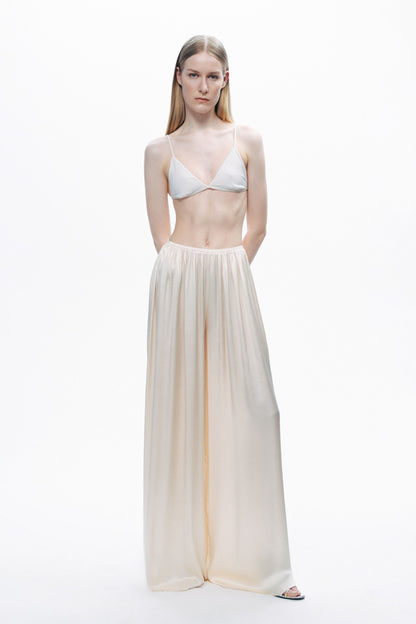 Powder Pink Flowy Wide-Leg Pants