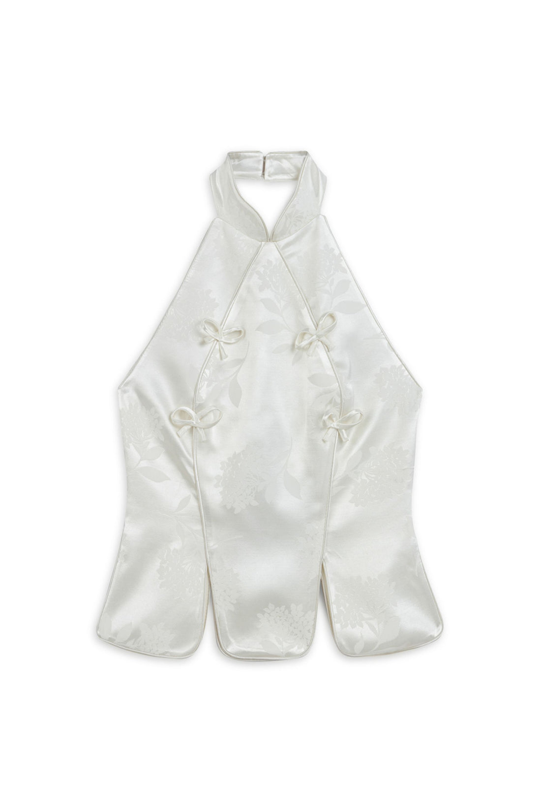Ecru Blouse with Bow Detail