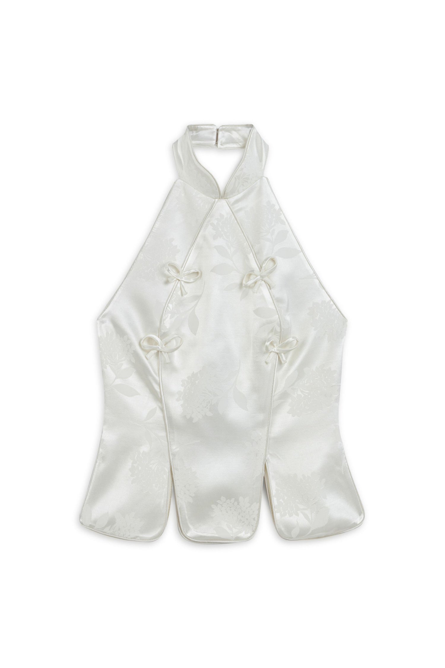 Ecru Blouse with Bow Detail