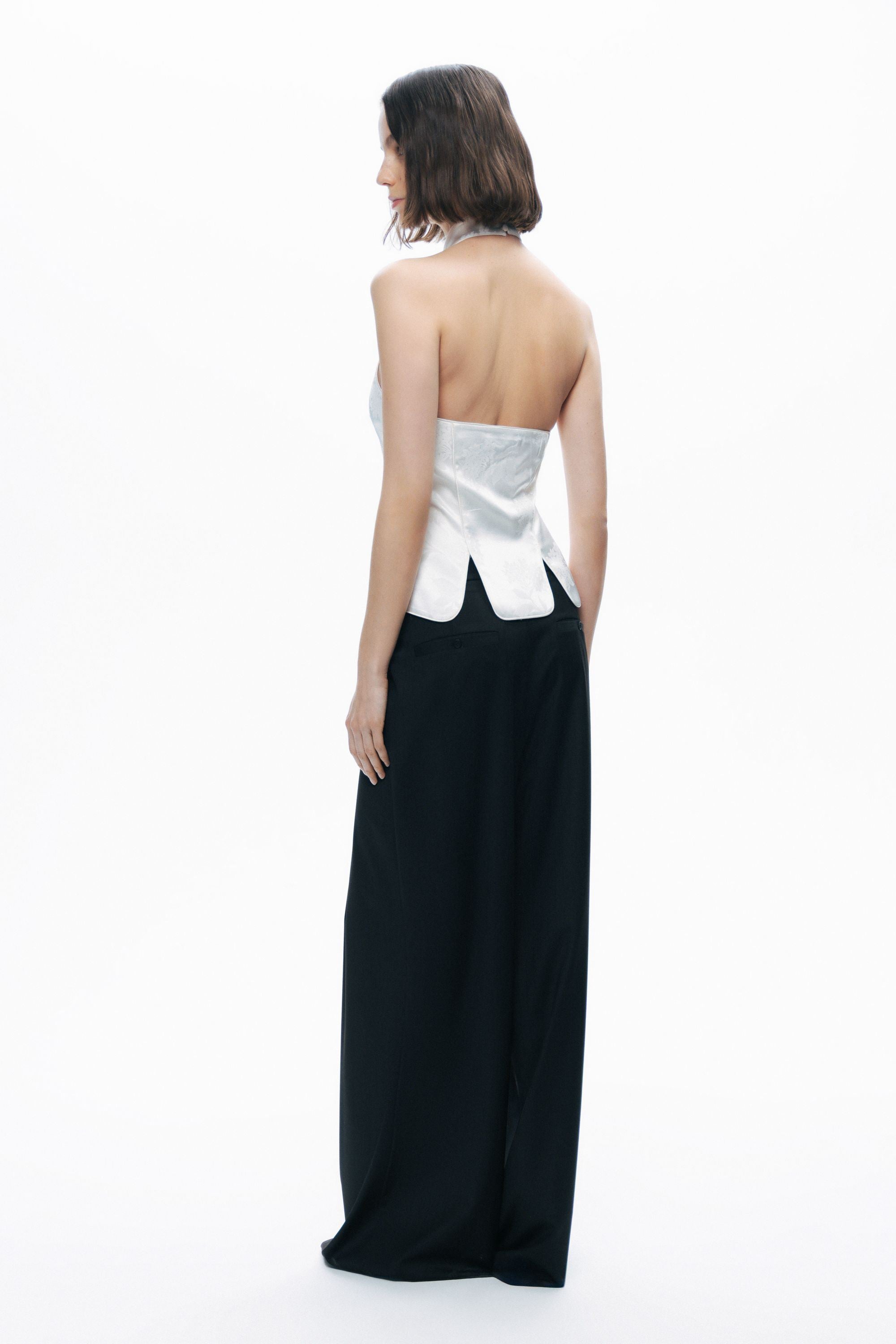 Ecru Blouse with Bow Detail