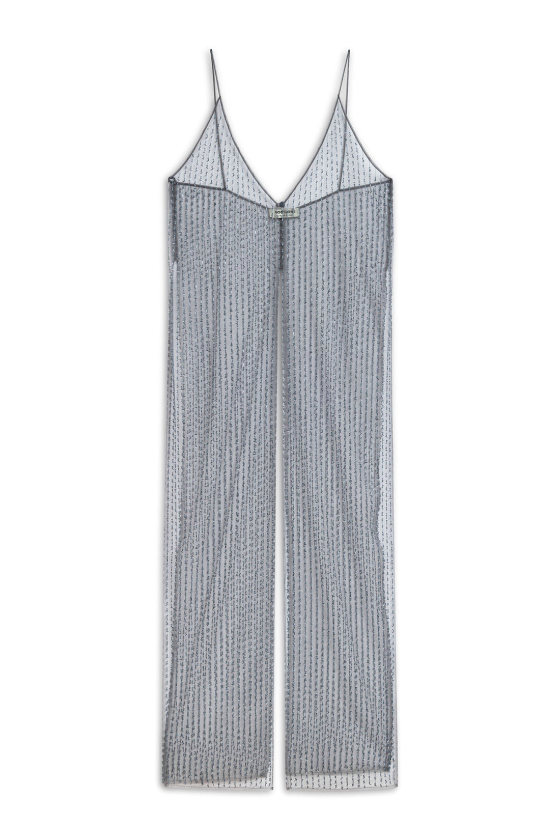 Anthracite Bead Embroidered Maxi Vest