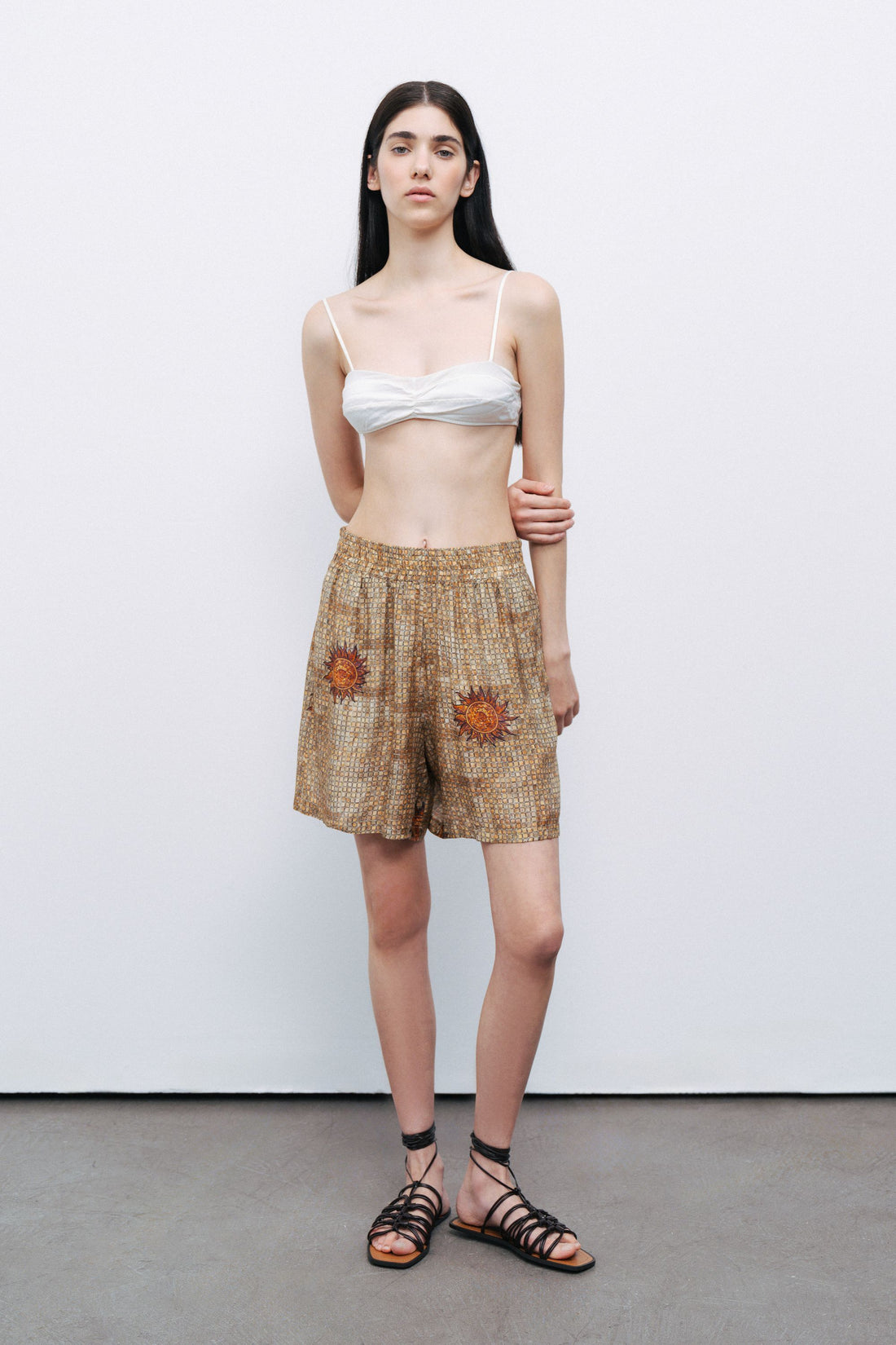 Patterned Mini Shorts