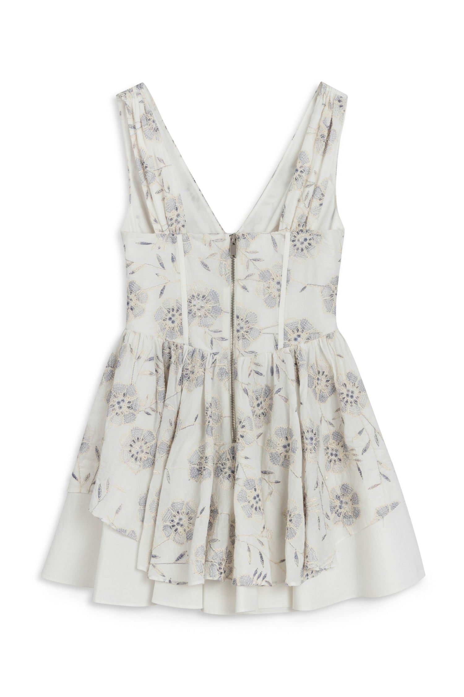Corset Look Broderie Mini Dress