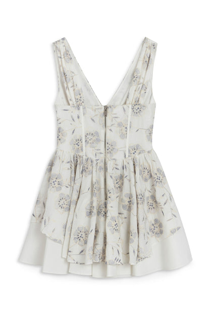 Corset Look Broderie Mini Dress