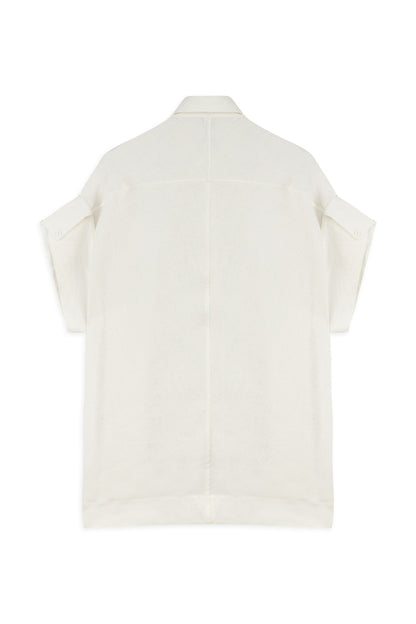 Ecru Flowy Linen Shirt