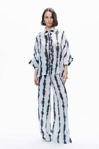 Flowy Tie-Dye Patterned Shirt