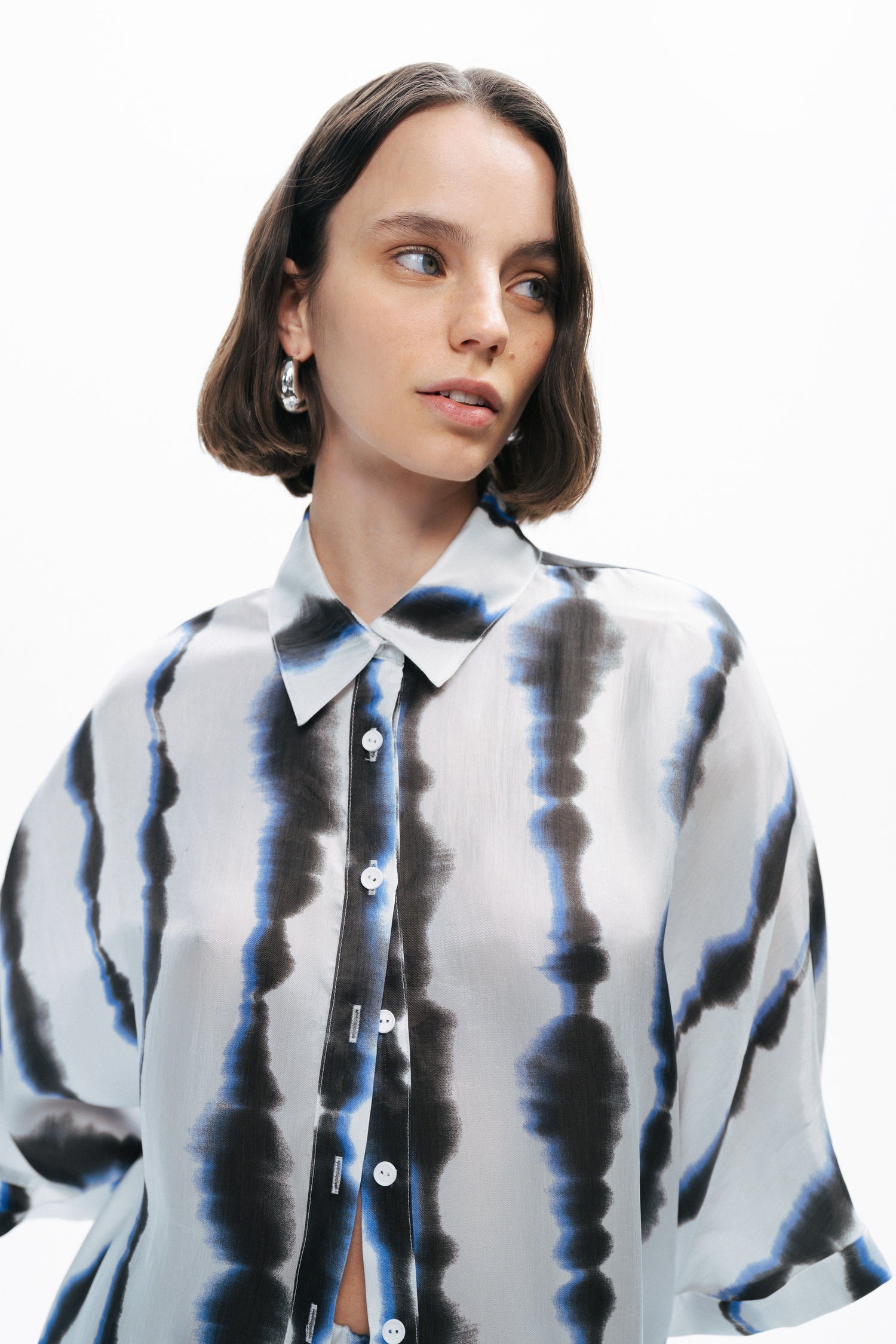 Flowy Tie-Dye Patterned Shirt