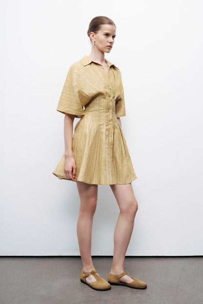 Linen Mini Shirt Dress