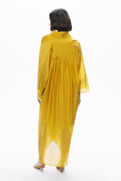 Yellow Oversized Midi Dress