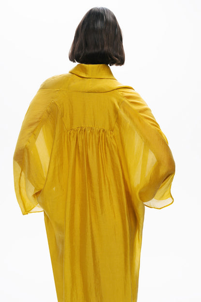 Yellow Oversized Midi Dress