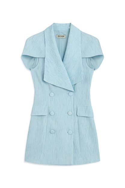 Blue Mini Dress with Bolero Detail