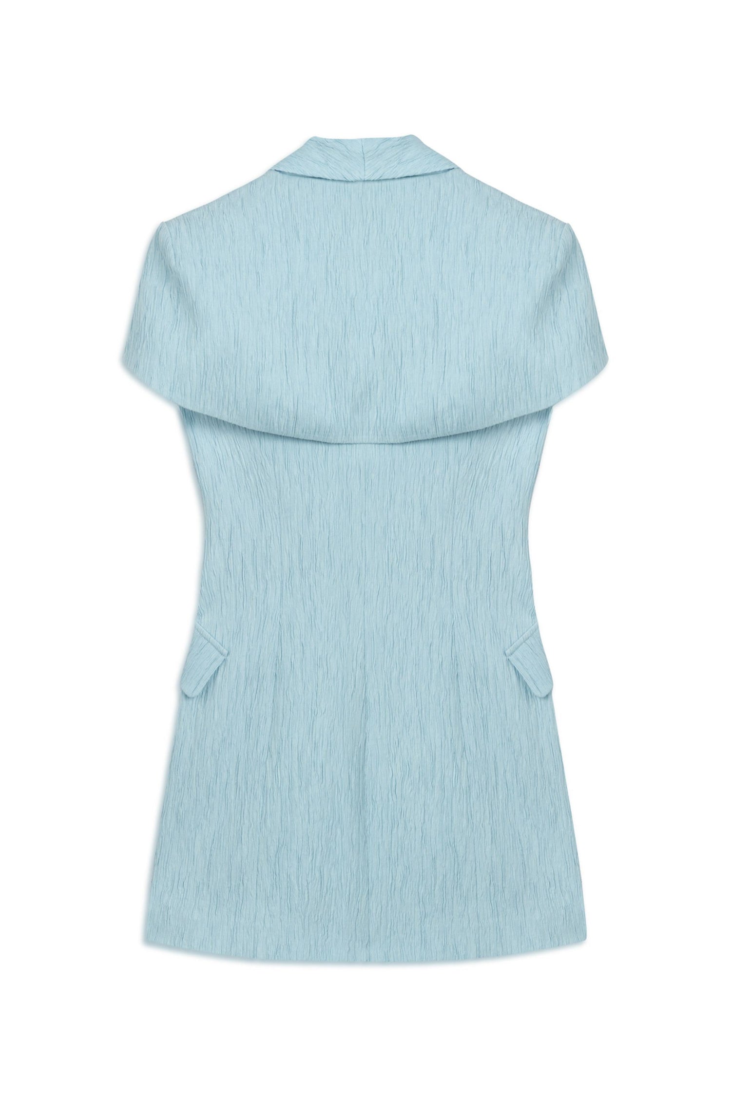 Blue Mini Dress with Bolero Detail