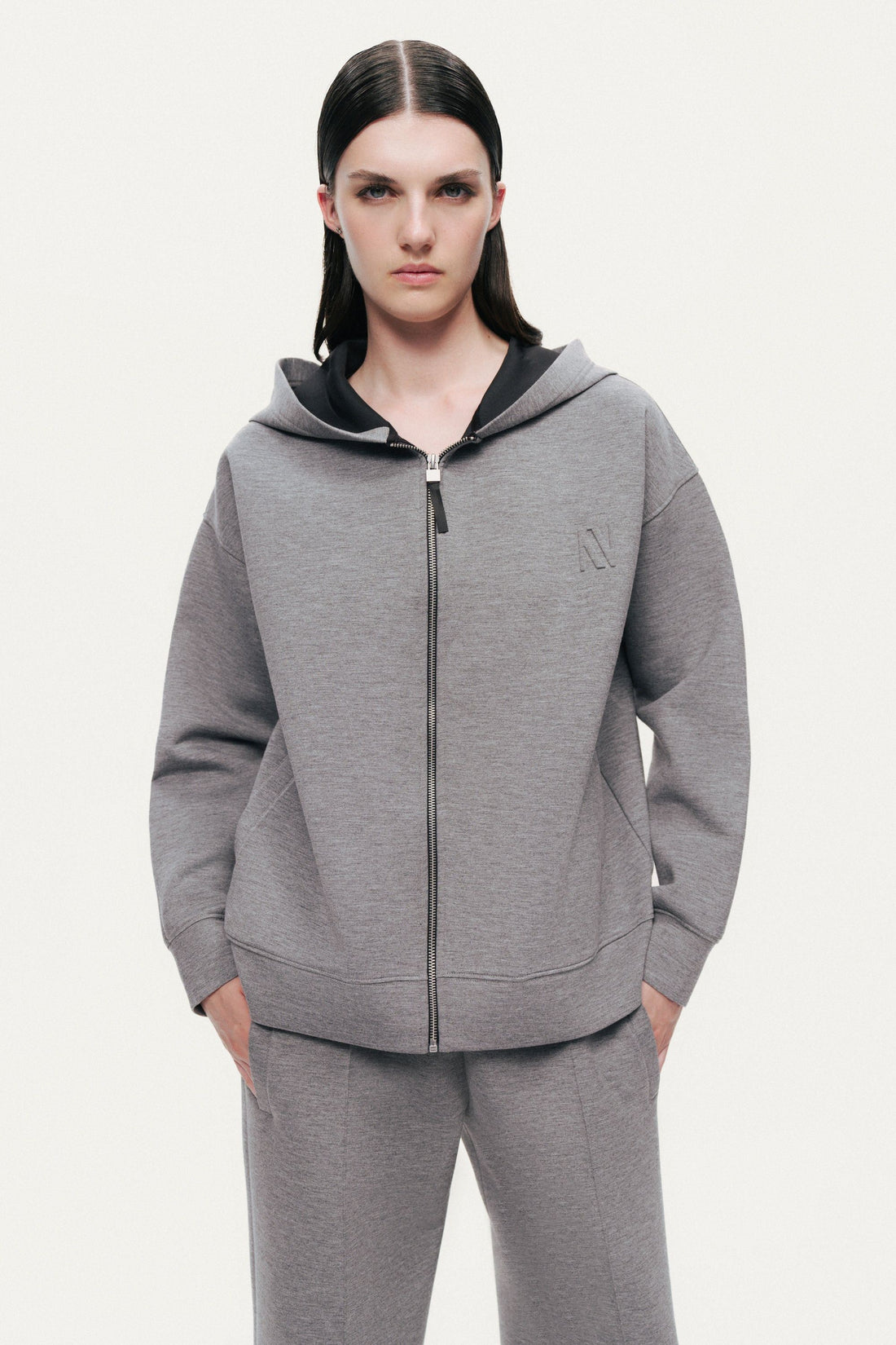 Relaxed Zip-Up Hoodie