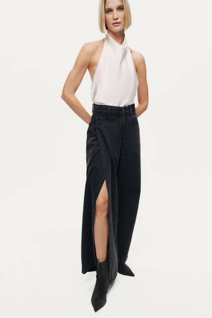 Washed Wide Leg Jeans