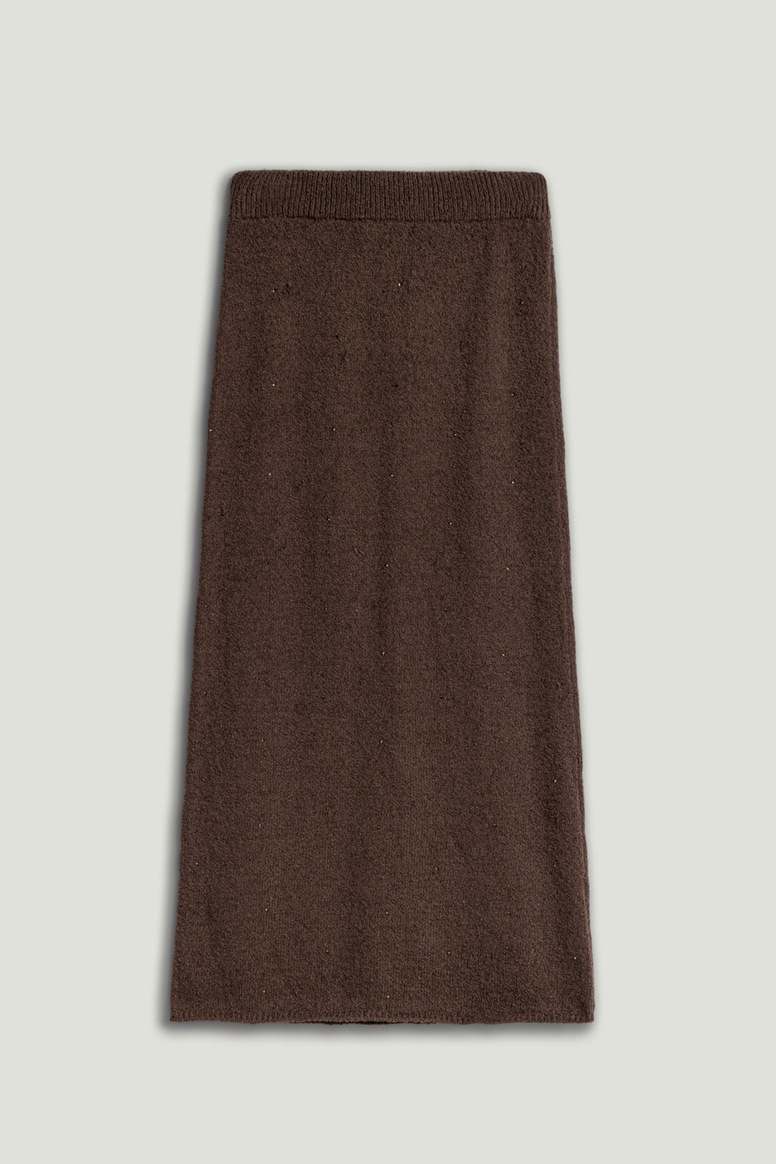 Embellished Ribbed Knit Maxi Skirt