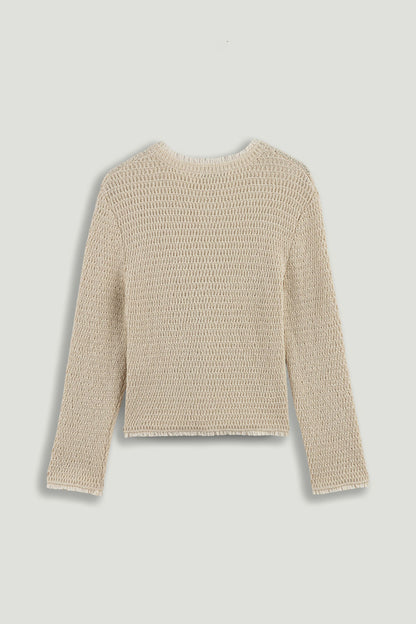 Textured Bouclé Button Cardigan