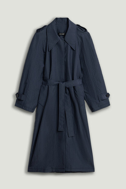 Single-Breasted Cotton Trench Coat