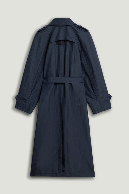 Single-Breasted Cotton Trench Coat